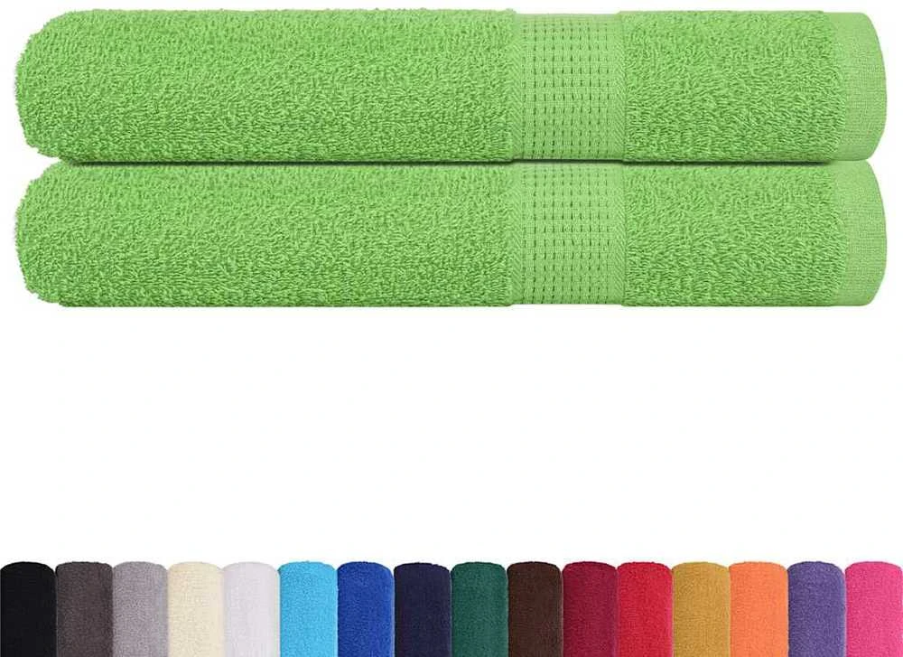 Rankšluostis Rankšluosčiai, 2vnt., žali, 100x200 cm, medvilnė, 360g/m²