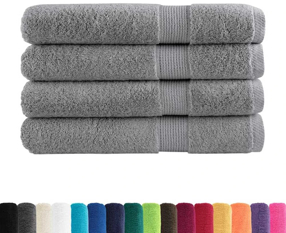 Rankšluostis Rankšluosčiai SOLUND, 4vnt., pilki, 100x200cm, 600g/m²
