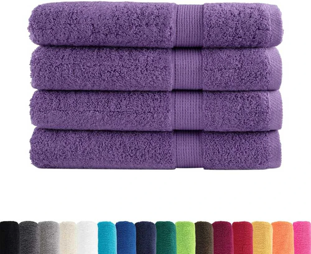 Rankšluostis Rankšluosčiai SOLUND, 4vnt., violetiniai, 100x200cm, 600g/m²