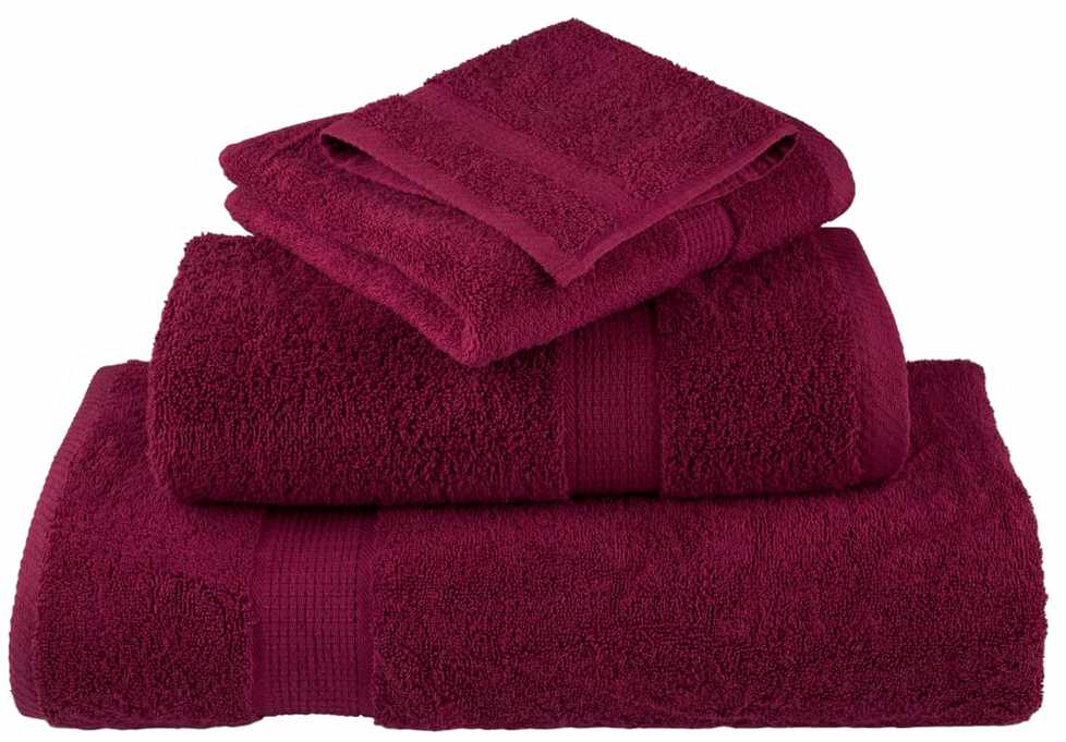 Rankšluostis Rankšluosčių rinkinys SOLUND, 12vnt., tamsiai raudoni, 600g/m²