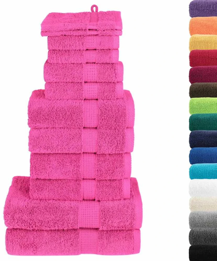 Rankšluostis Rankšluosčių rinkinys SOLUND, 12vnt., rožiniai, 600g/m²