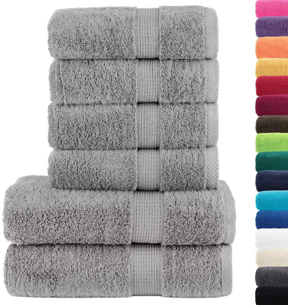 Rankšluostis Rankšluosčių rinkinys SOLUND, 6vnt., pilki, 600g/m²