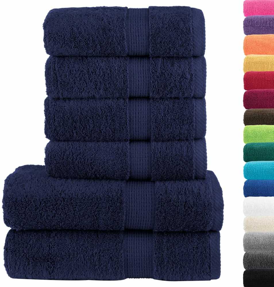 Rankšluostis Rankšluosčių rinkinys SOLUND, 6vnt., tamsiai mėlyni, 600g/m²