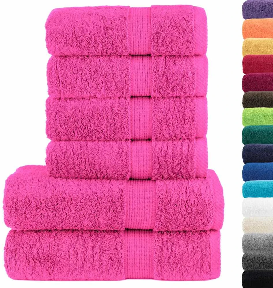 Rankšluostis Rankšluosčių rinkinys SOLUND, 6vnt., rožiniai, 600g/m²