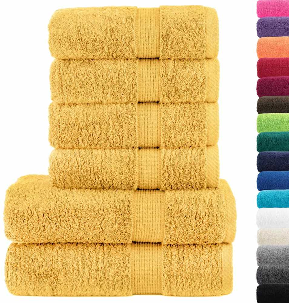 Rankšluostis Rankšluosčių rinkinys SOLUND, 6vnt., auksiniai, 600g/m²