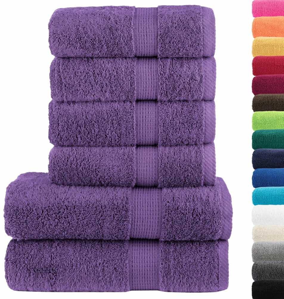 Rankšluostis Rankšluosčių rinkinys SOLUND, 6vnt., violetiniai, 600g/m²