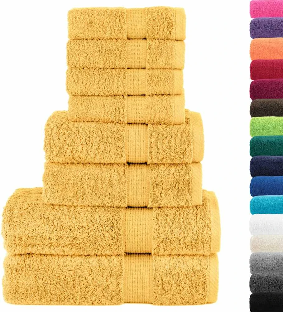 Rankšluostis Rankšluosčių rinkinys SOLUND, 8vnt., auksiniai, 600g/m²