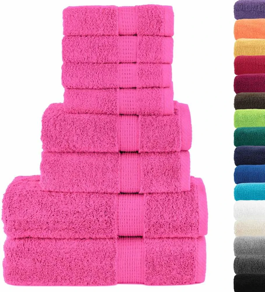 Rankšluostis Rankšluosčių rinkinys SOLUND, 8vnt., rožiniai, 600g/m²