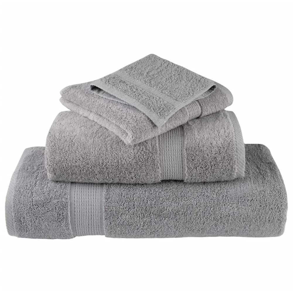 Rankšluostis Rankšluosčių rinkinys SOLUND, 8vnt., pilki, 600g/m²