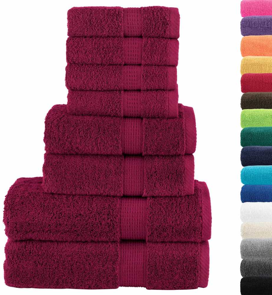 Rankšluostis Rankšluosčių rinkinys SOLUND, 8vnt., tamsiai raudoni, 600g/m²