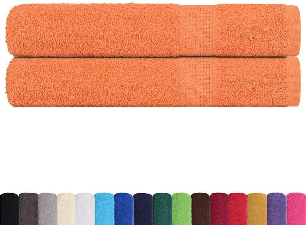 Rankšluostis Pirties rankšluosčiai, FROGN, 2 vnt., oranžiniai, 80x200 cm, 360 g/m²
