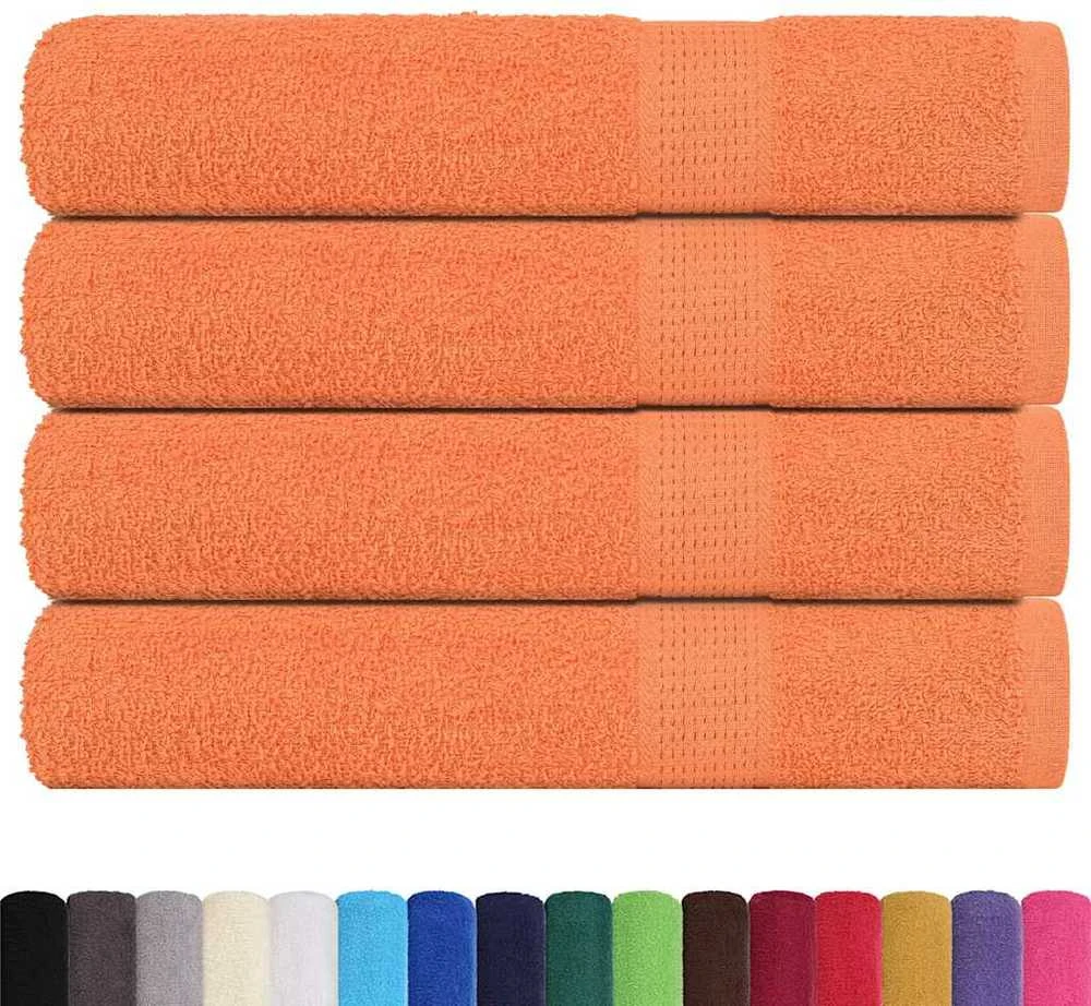 Rankšluostis Pirties rankšluosčiai, FROGN, 4 vnt., oranžiniai, 80x200 cm, 360 g/m²
