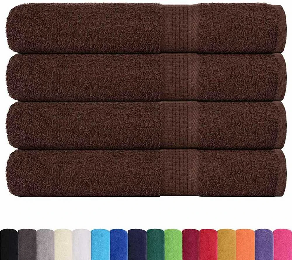 Rankšluostis Pirties rankšluosčiai, FROGN, 4 vnt., rudi, 80x200 cm, 360 g/m²