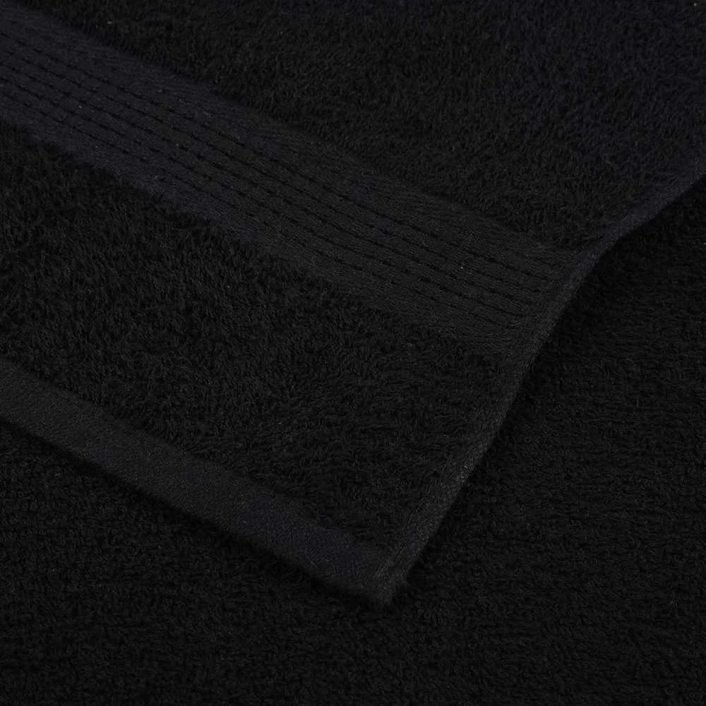 Rankšluostis Rankšluosčiai vonios kambariui, FROGN, 2 vnt., juodi, 100x150 cm, 360 g/m²