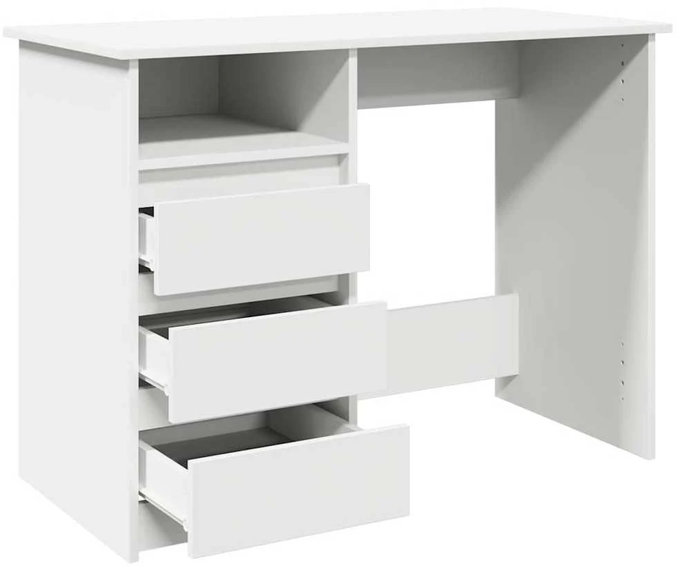Rašomasis stalas, baltos spalvos, 102x50x75cm, apdirbta mediena