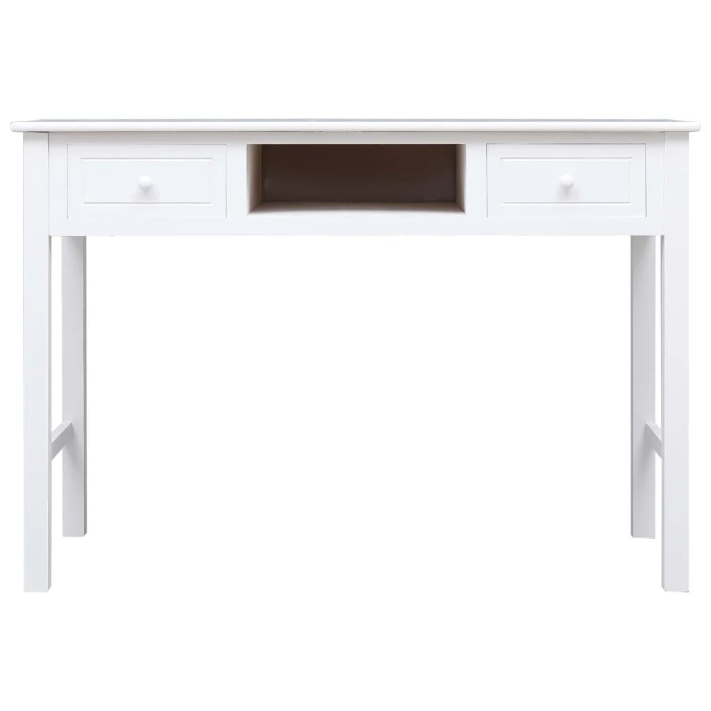 Rašomasis stalas, baltos spalvos, 110x45x76 cm, mediena