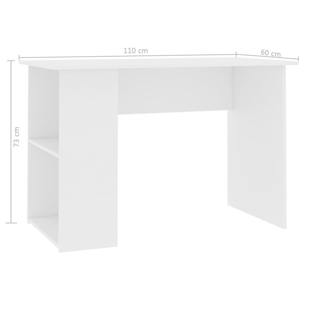 Rašomasis stalas, baltos spalvos, 110x60x73cm, MDP