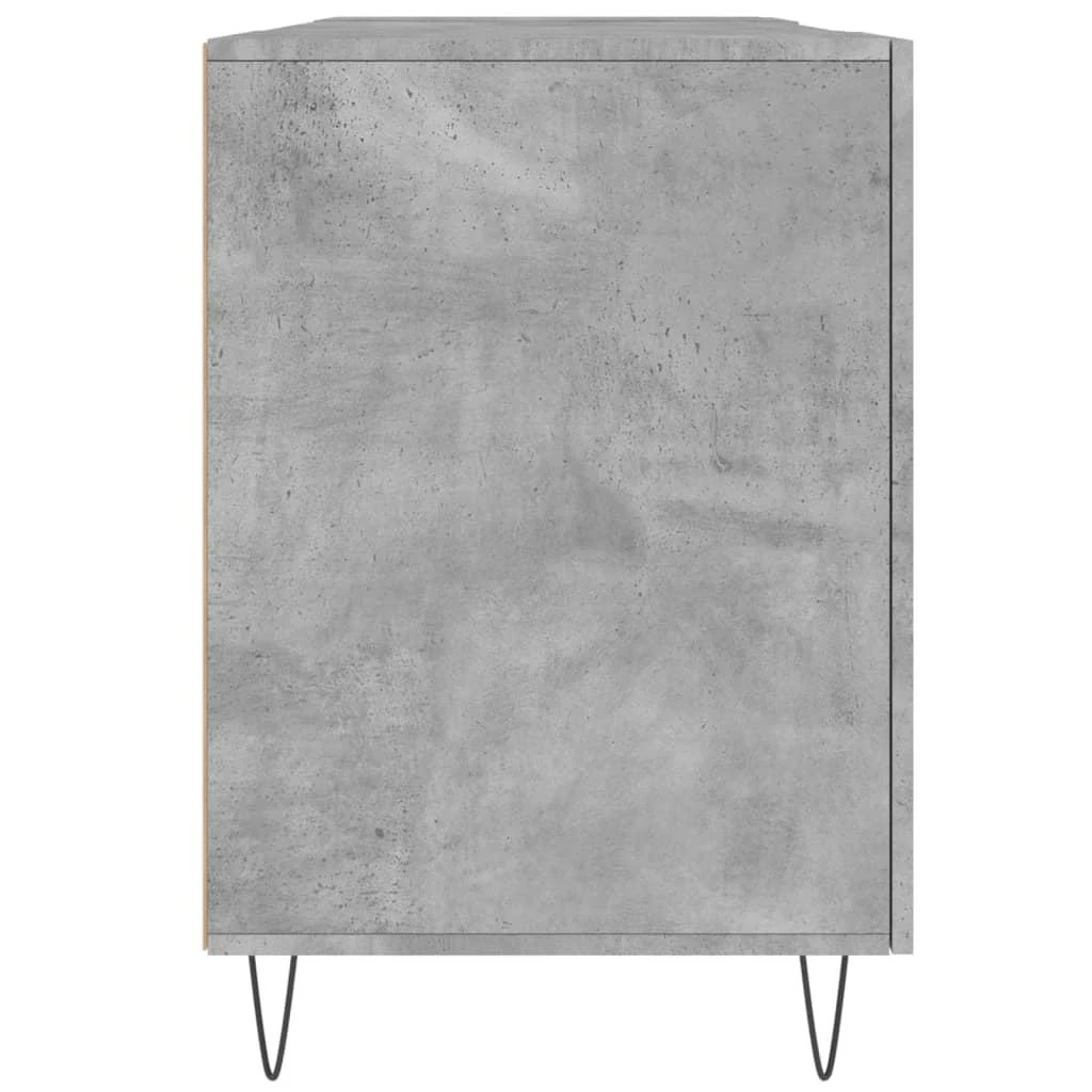 Rašomasis stalas, betono pilkas, 140x50x75cm, apdirbta mediena