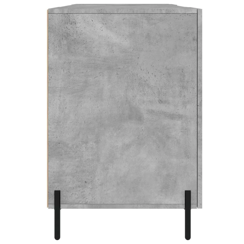 Rašomasis stalas, betono pilkas, 140x50x75cm, apdirbta mediena
