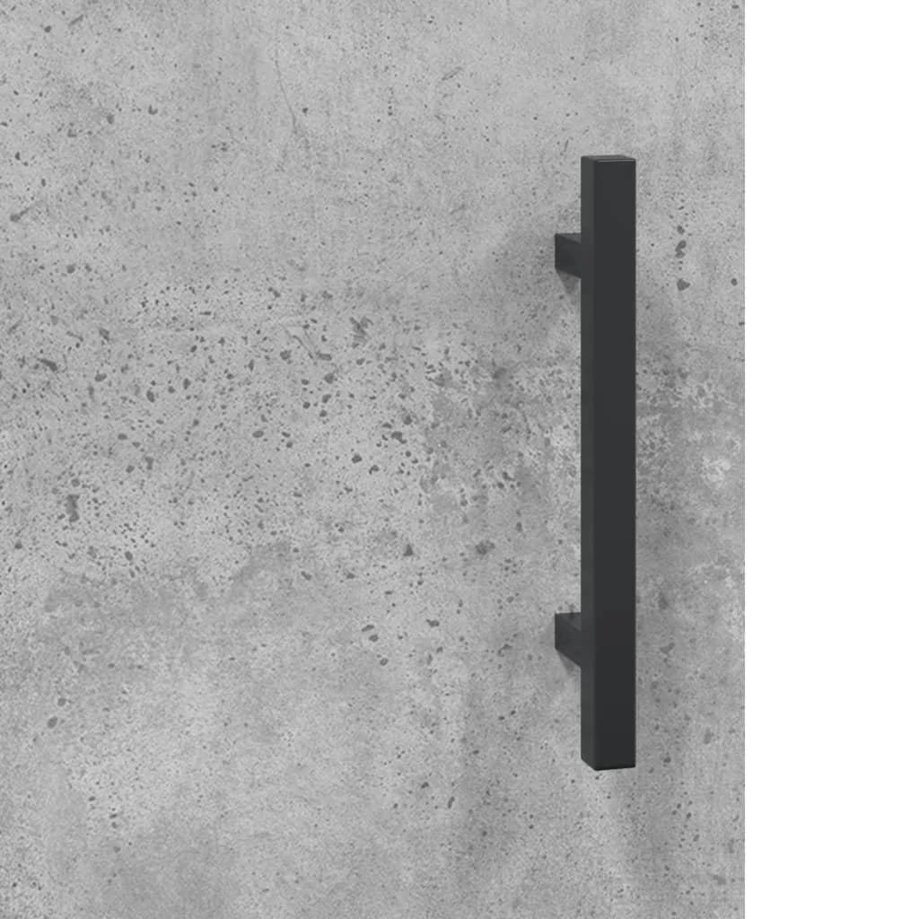 Rašomasis stalas, betono pilkas, 140x50x75cm, apdirbta mediena