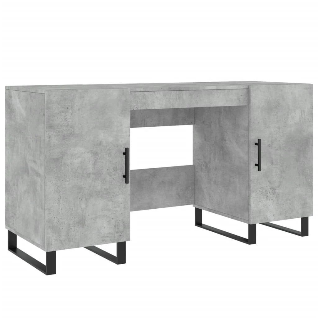 Rašomasis stalas, betono pilkas, 140x50x75cm, apdirbta mediena