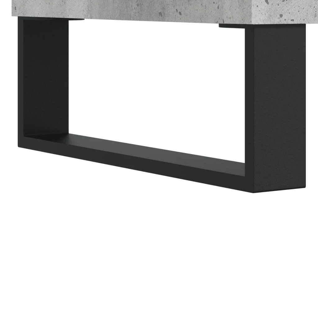 Rašomasis stalas, betono pilkas, 140x50x75cm, apdirbta mediena