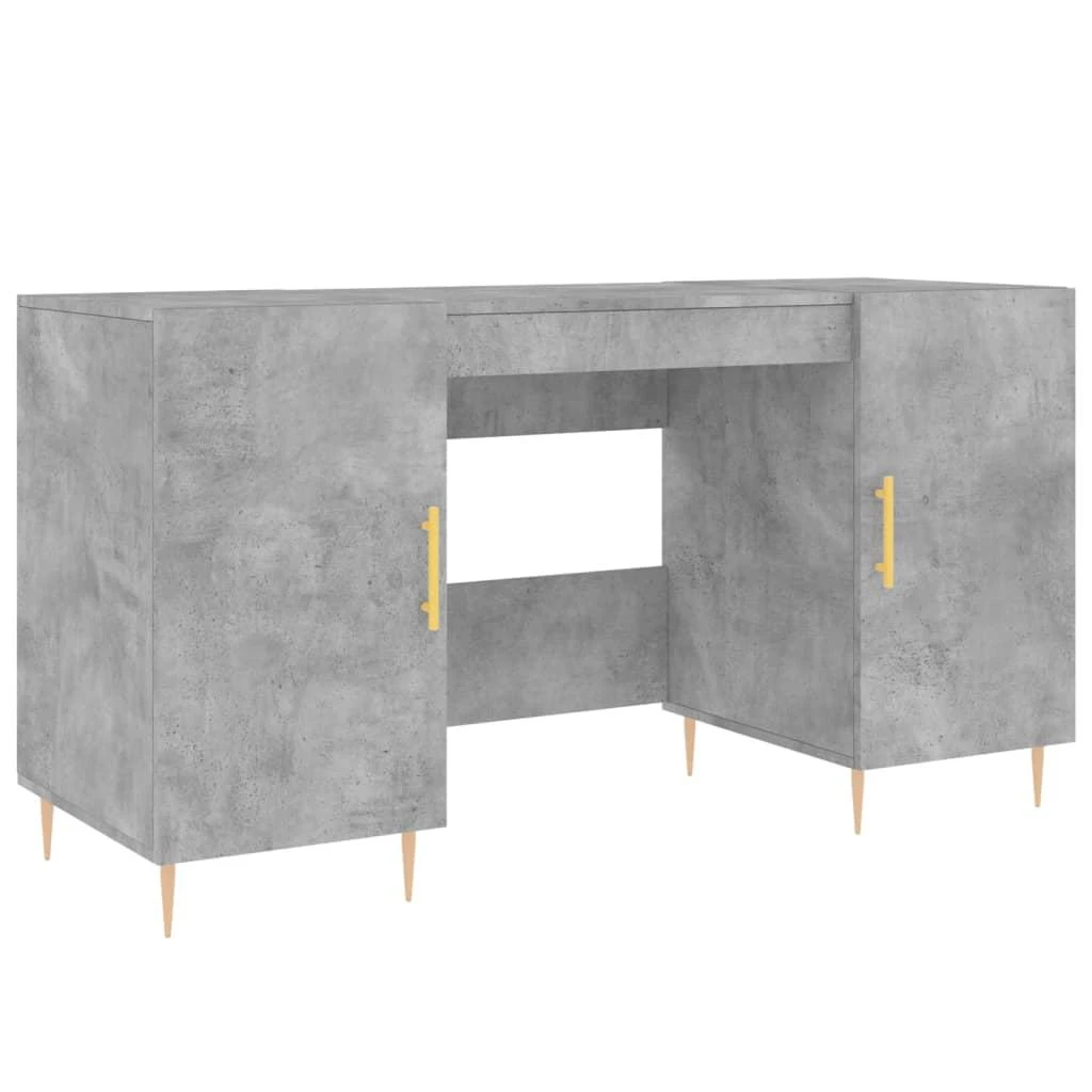 Rašomasis stalas, betono pilkas, 140x50x75cm, apdirbta mediena