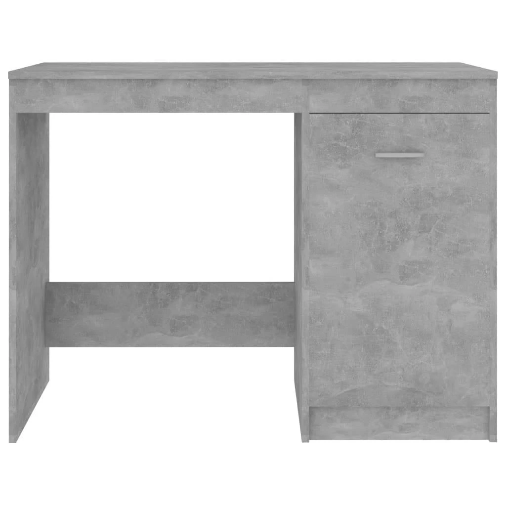 Rašomasis stalas, betono pilkas, 100x50x76cm, apdirbta mediena
