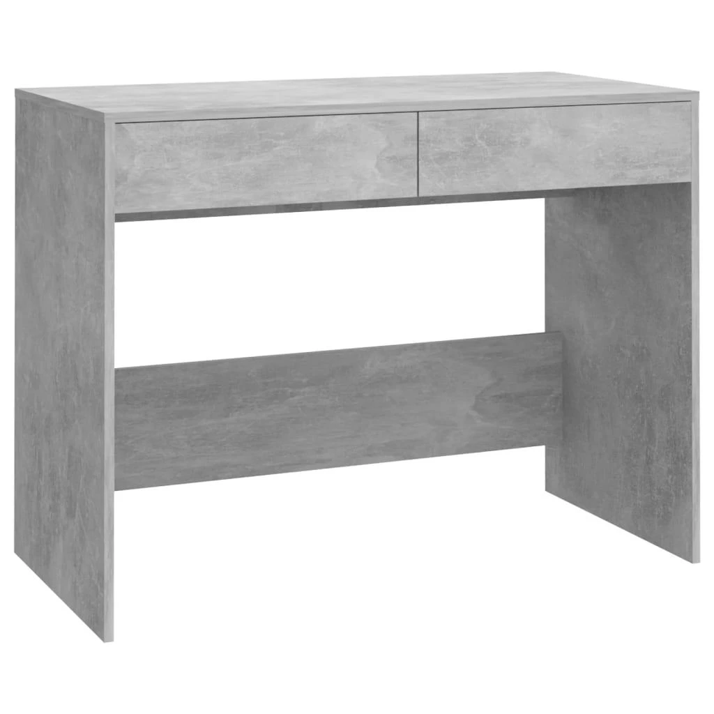 Rašomasis stalas, betono, 101x50x76,5cm, apdirbta mediena