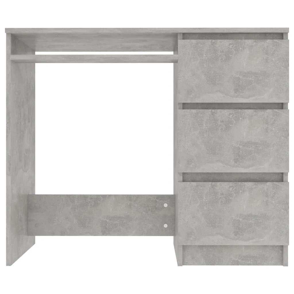 Rašomasis stalas, betono pilkas, 90x45x76cm, apdirbta mediena