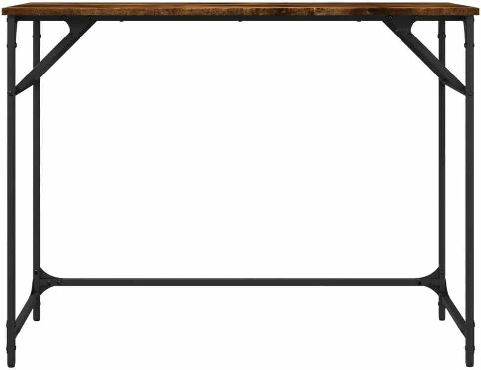 Rašomasis stalas, dūminio ąžuolo, 100x45x76cm, mediena/plienas