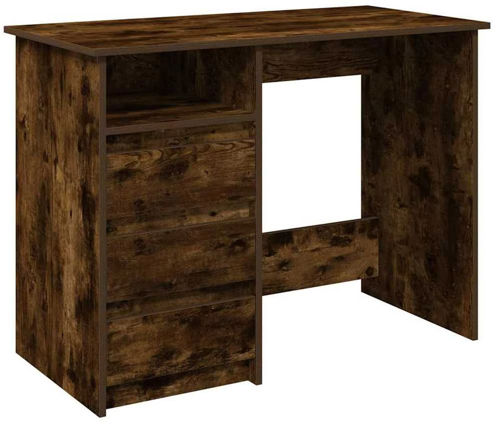 Rašomasis stalas, dūminio ąžuolo, 102x50x75cm, apdirbta mediena