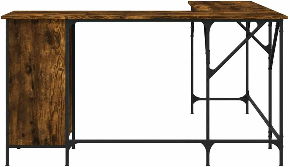 Rašomasis stalas, dūminio ąžuolo, 141x141x75cm, mediena