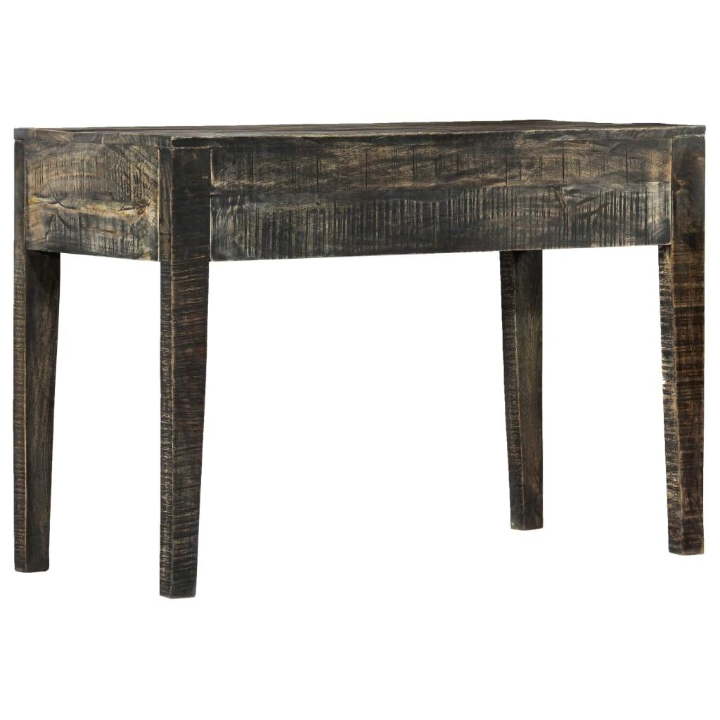 Rašomasis stalas, juodos sp., 110x50x75 cm, mango med. masyvas