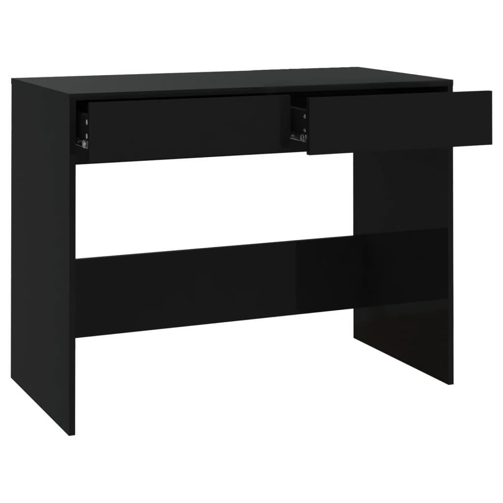 Rašomasis stalas, juodas, 101x50x76,5cm, apdirbta mediena