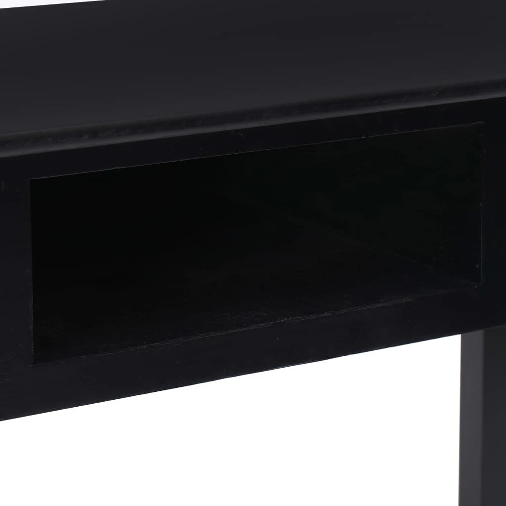 Rašomasis stalas, juodos spalvos, 110x45x76 cm, mediena