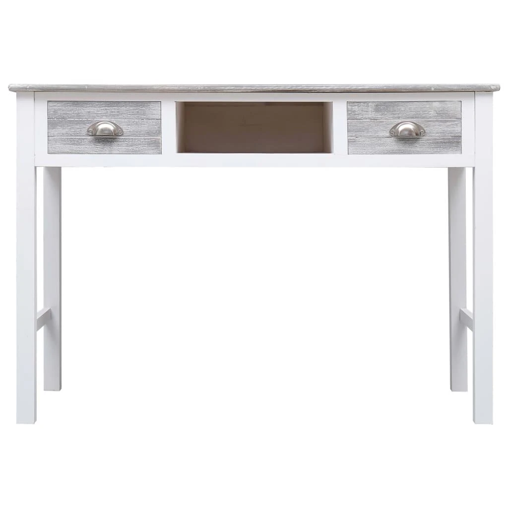 Rašomasis stalas, pilkos spalvos, 110x45x76 cm, mediena