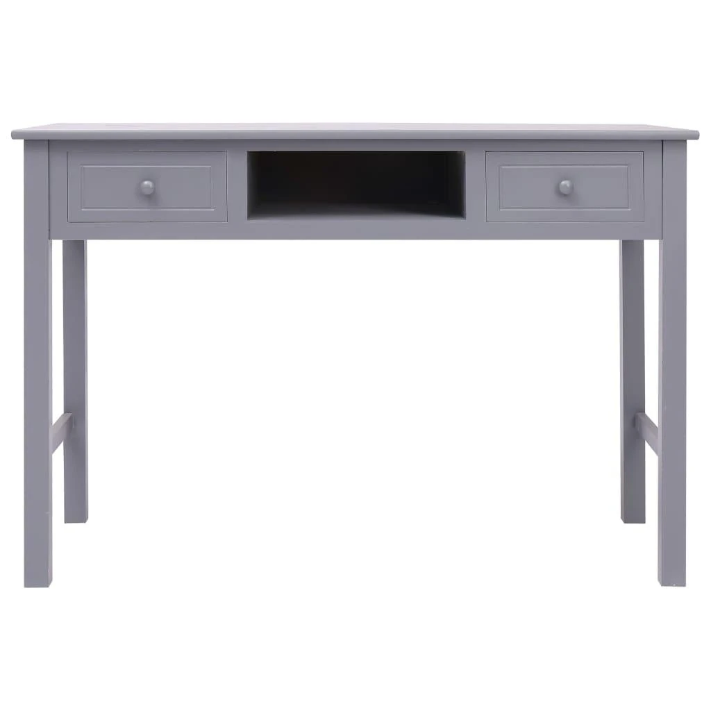 Rašomasis stalas, pilkos spalvos, 110x45x76 cm, mediena