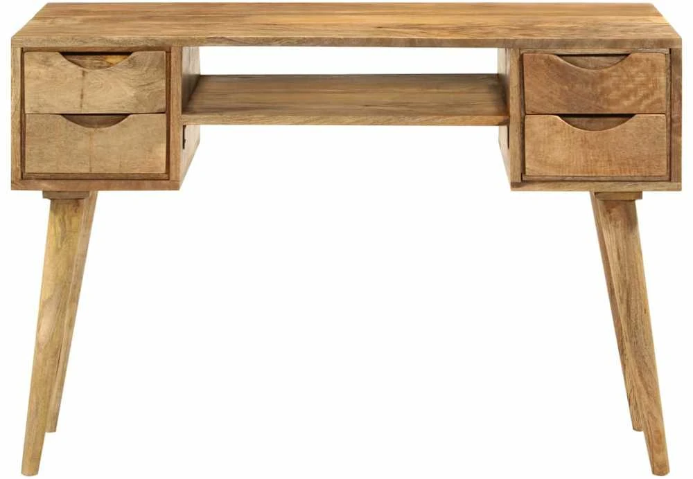 Rašomasis stalas su stalčiais, 110x47x76cm, mango masyvas