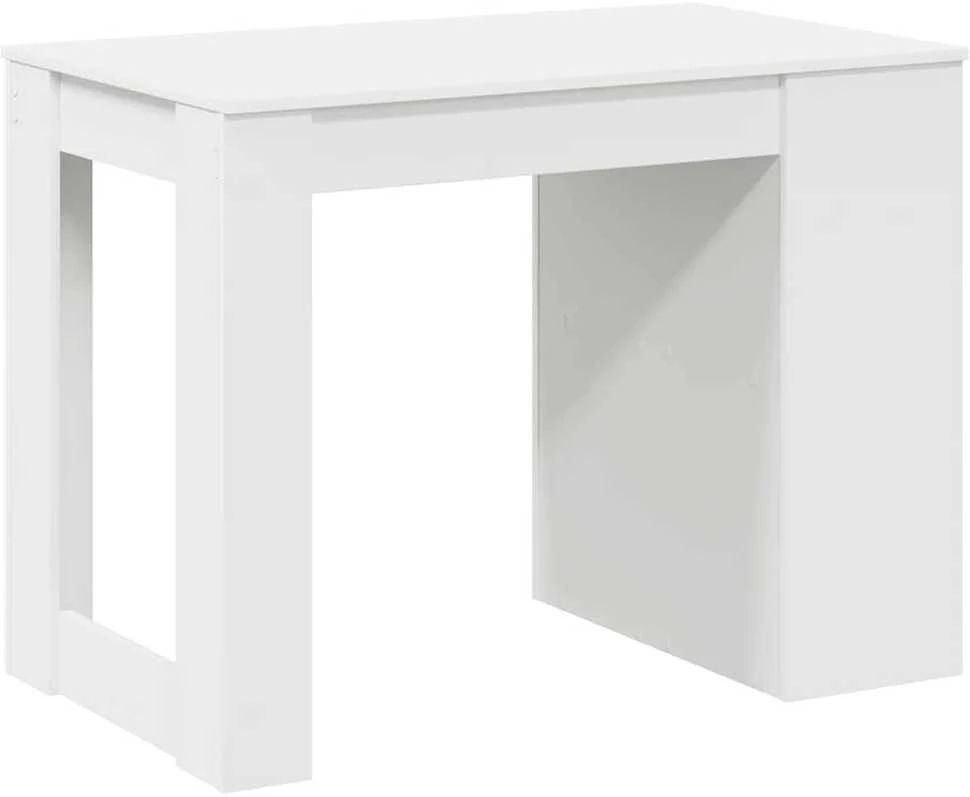 Rašomasis stalas su stalčiumi/lentyna, balta, 102x62x77,5cm