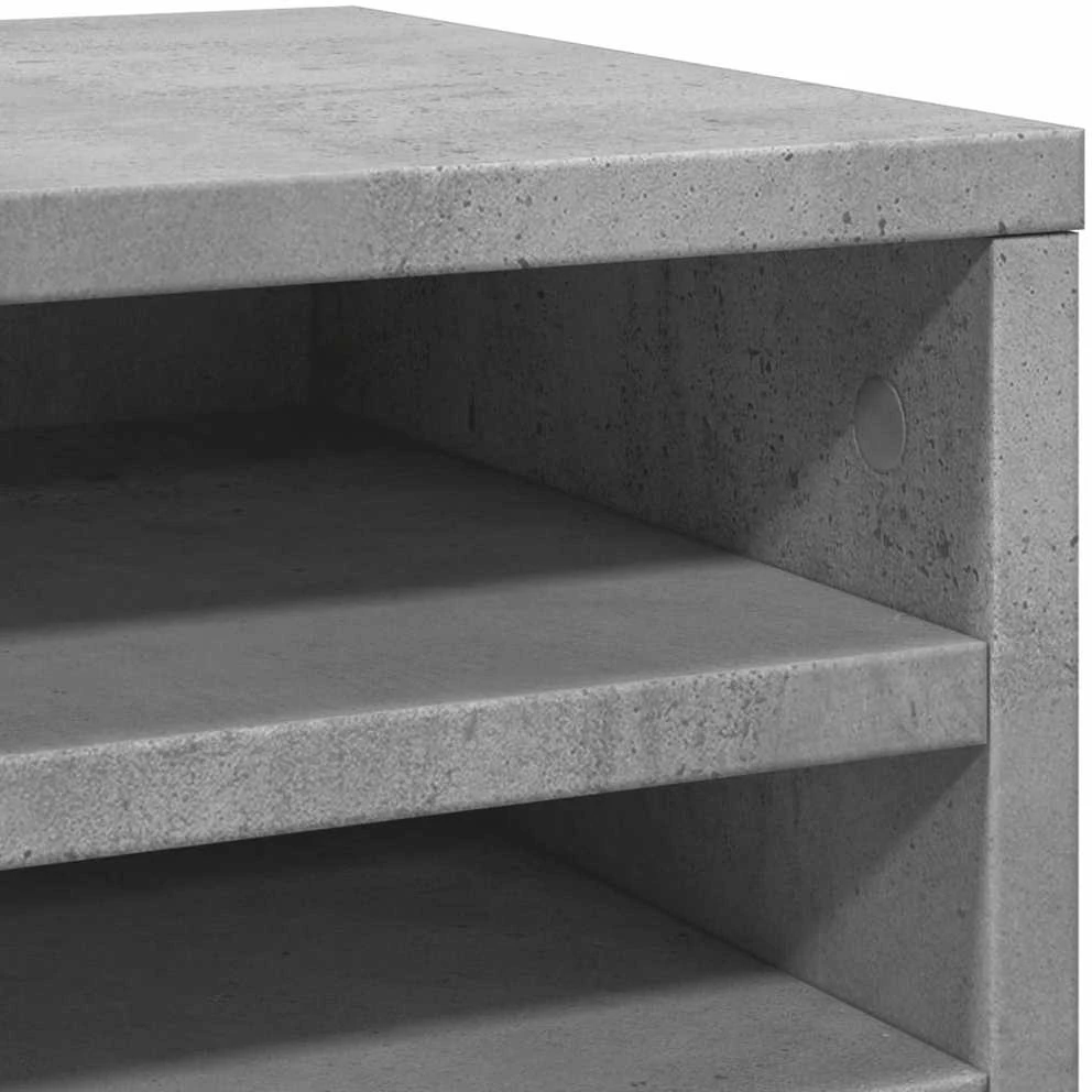Rašomojo stalo lentyna, betono, 36x26x29,5cm, apdirbta mediena