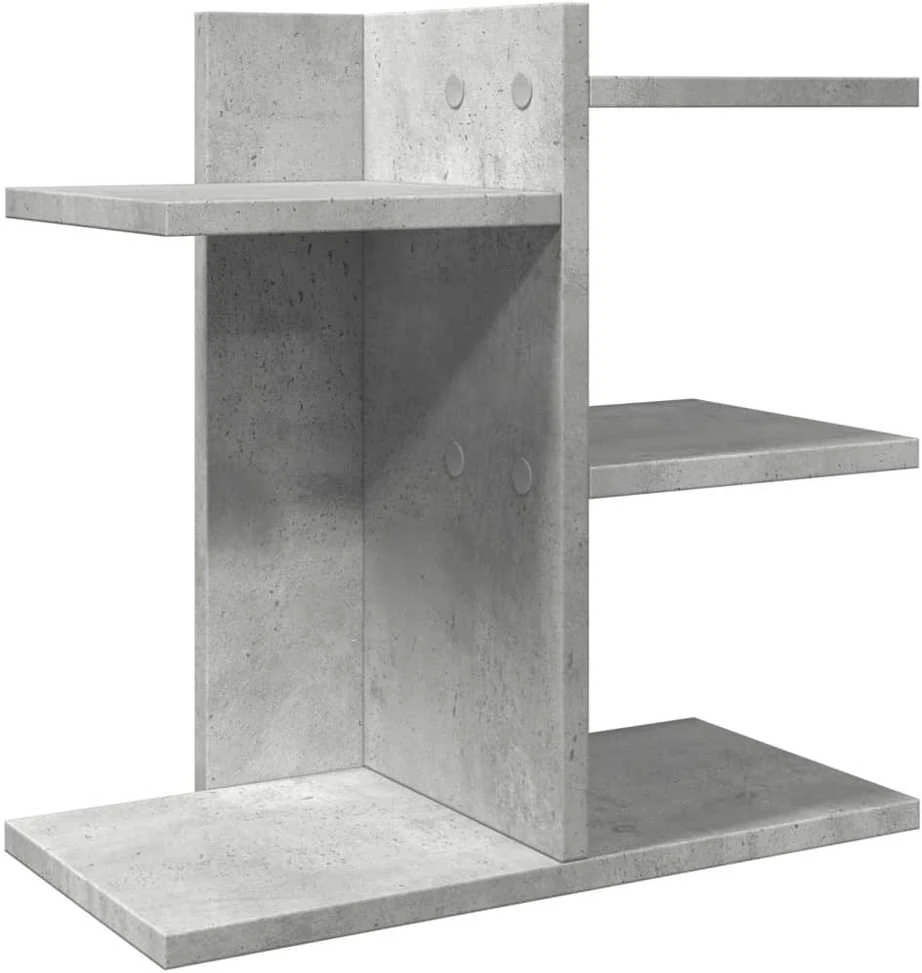 Rašomojo stalo lentyna, betono, 42x21,5x42cm, apdirbta mediena