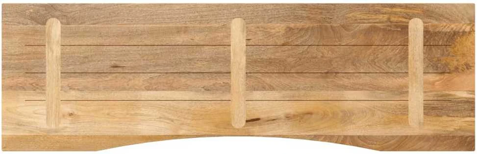 Rašomojo stalo stalviršis su linkiu, 160x50x2,5 cm, mango
