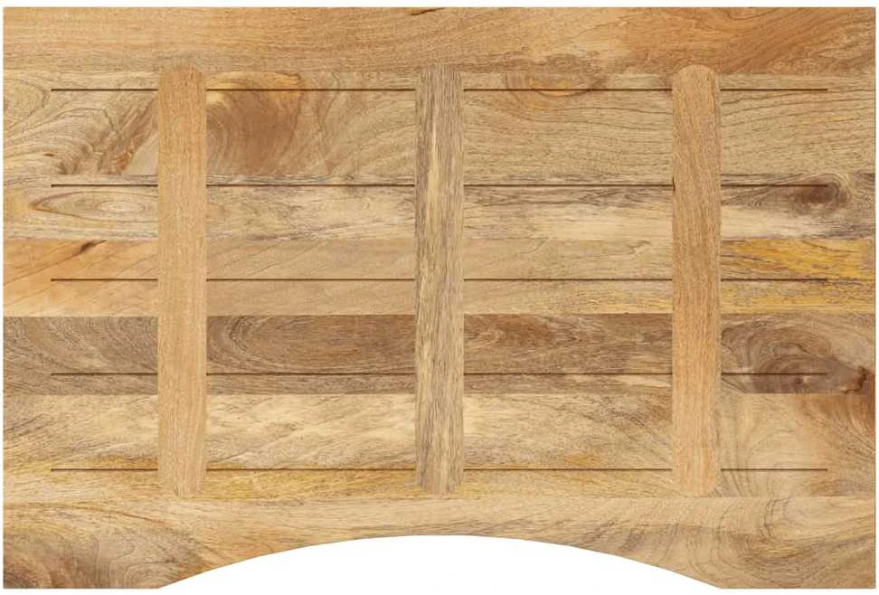 Rašomojo stalo stalviršis su linkiu, 90x50x2,5cm, mango masyvas