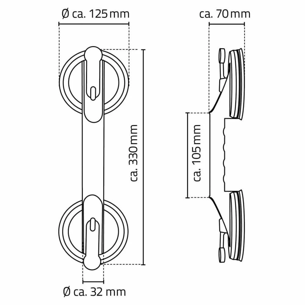 RIDDER Ranktūris su siurbtukais, 12,5cm, 100kg, A0150201