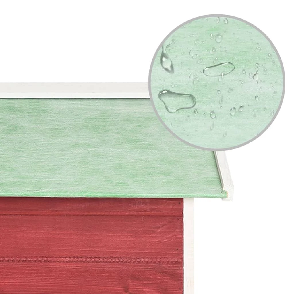 Roboto vejapjovės garažas, raudonas ir baltas, 72x87x50cm, eglė