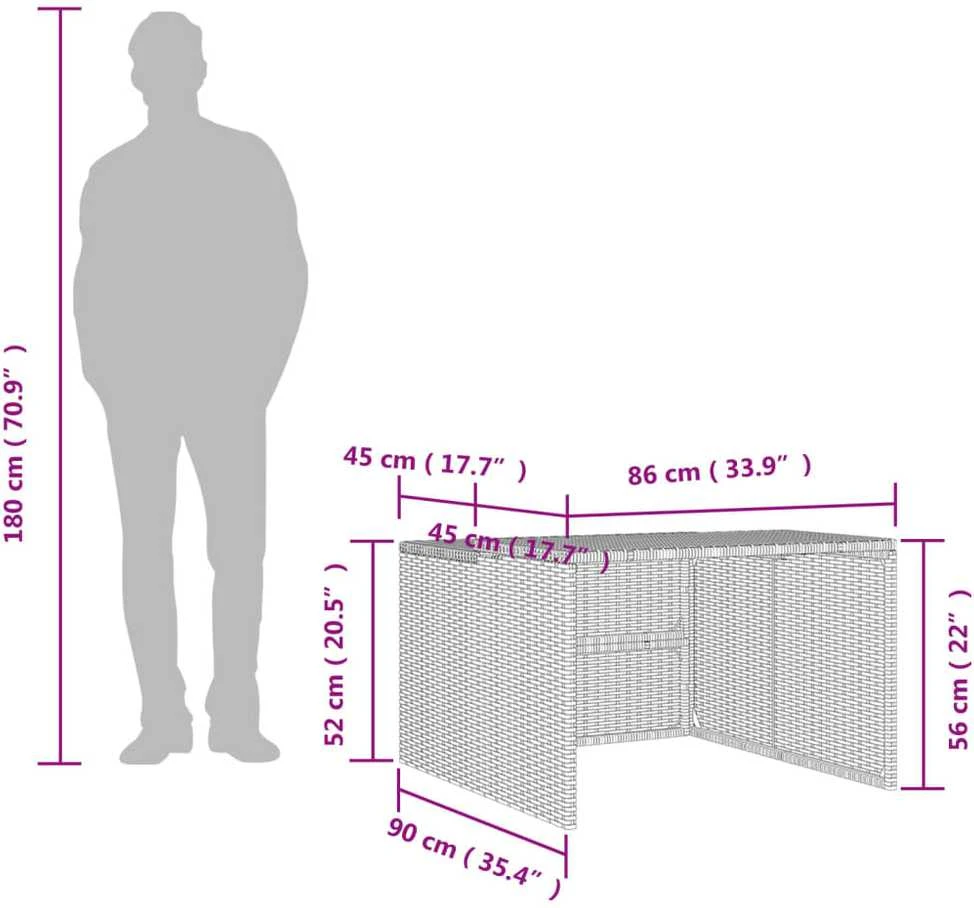 Roboto vejapjovės garažas, smėlio, 86x90x52/57cm, poliratanas