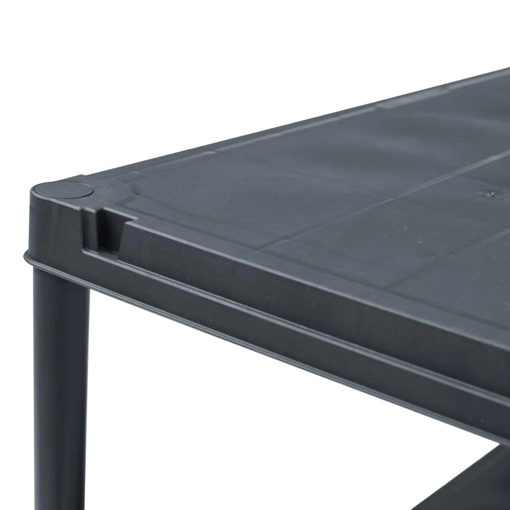 Sandėliavimo lentynos, 5vnt., juod., 60x30x180cm, plast., 125kg