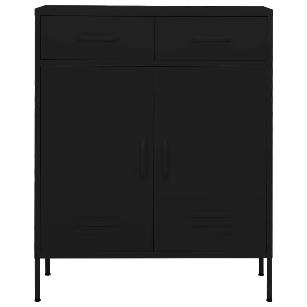 Sandėliavimo spintelė, juodos spalvos, 80x35x101,5cm, plienas