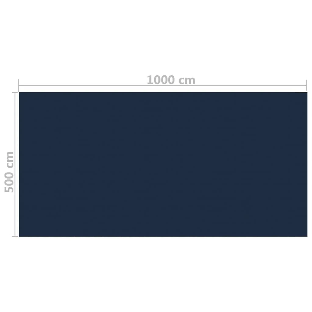 Saulę sugerianti baseino plėvelė, juoda/mėlyna, 1000x500cm, PE